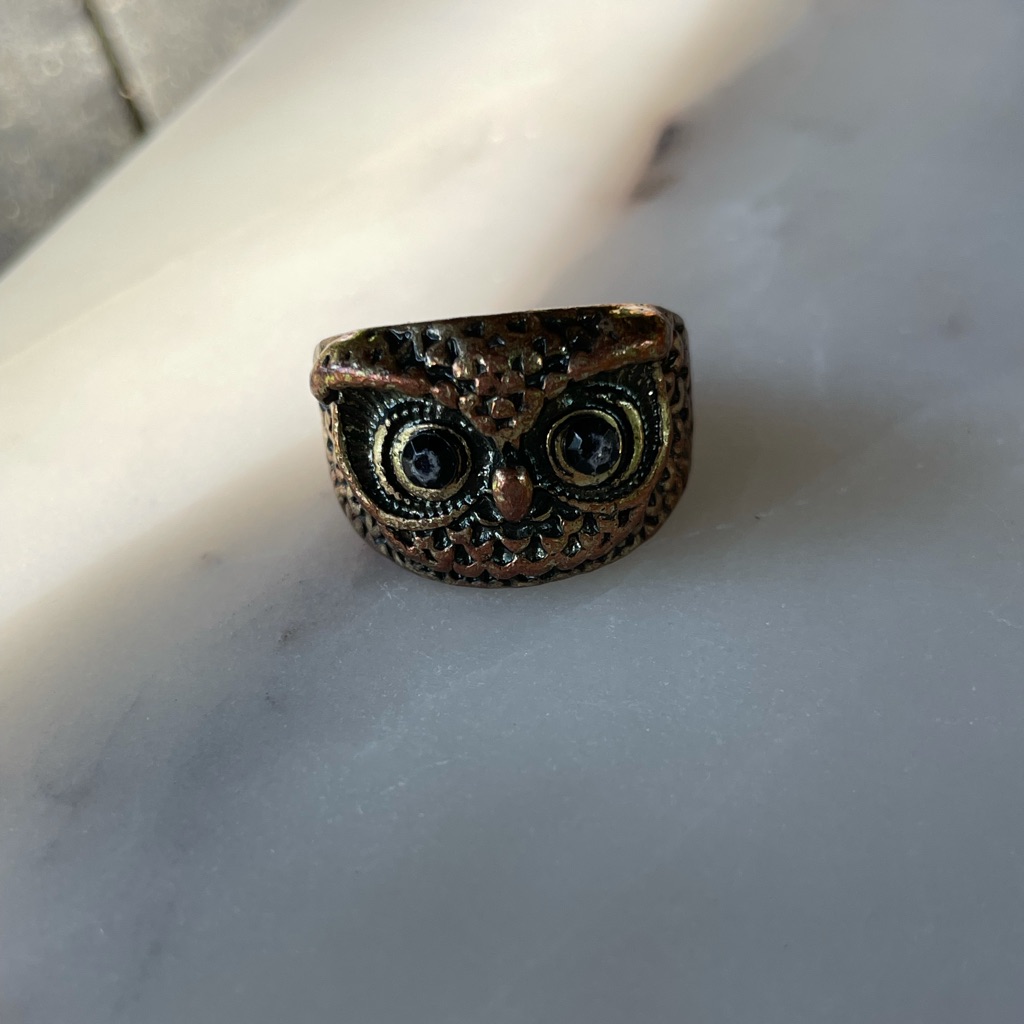 Rustic Golf Owl Ring